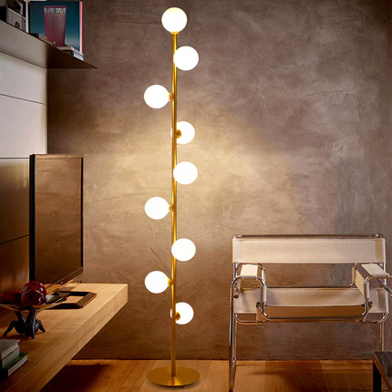 Celestina | Designerska lampa podłogowa z kulistym światłem