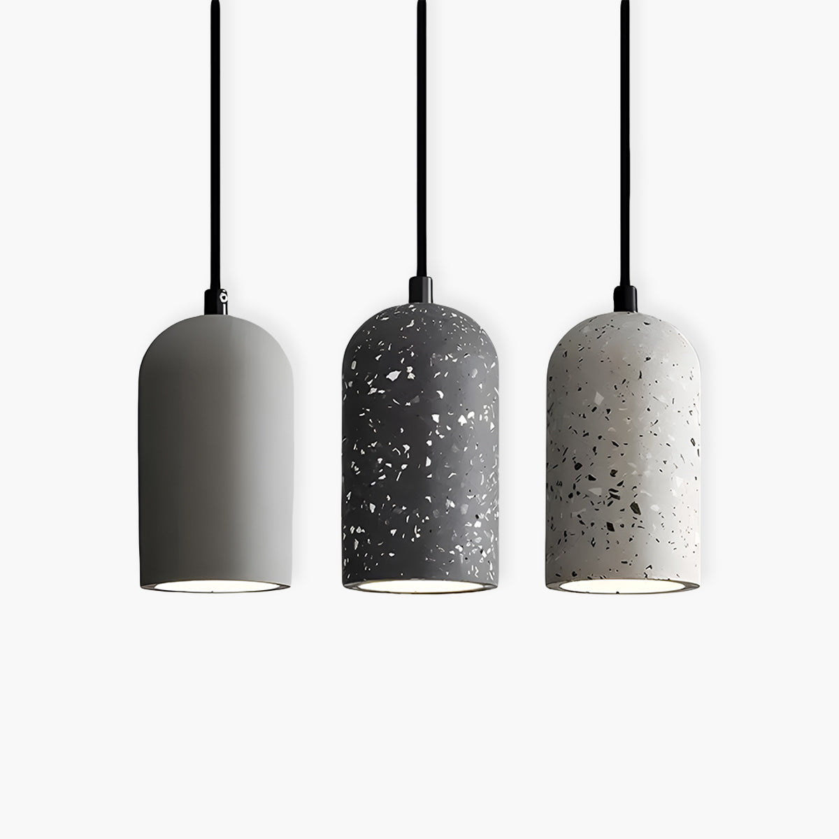 Nerian | Lampa wisząca cylindryczna o wyglądzie lastryko