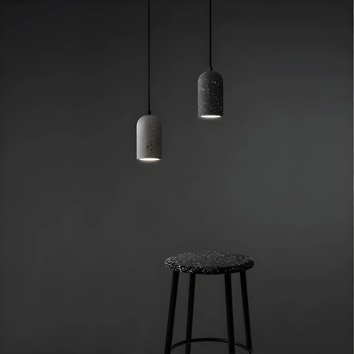Nerian | Lampa wisząca cylindryczna o wyglądzie lastryko
