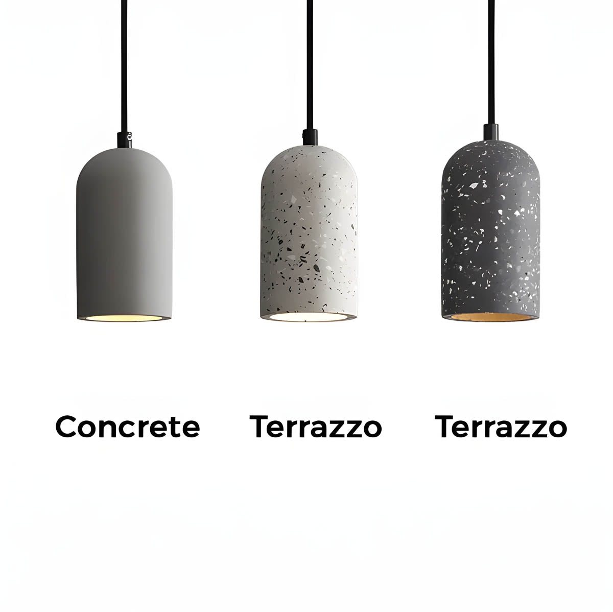 Nerian | Lampa wisząca cylindryczna o wyglądzie lastryko