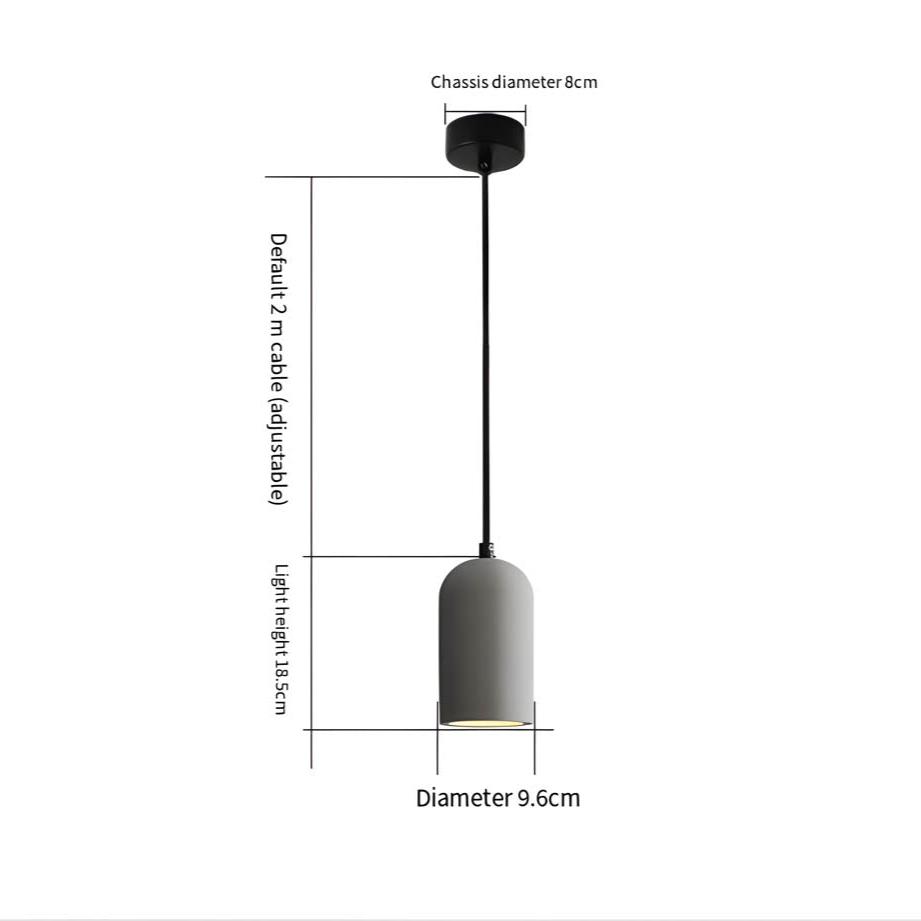 Nerian | Lampa wisząca cylindryczna o wyglądzie lastryko