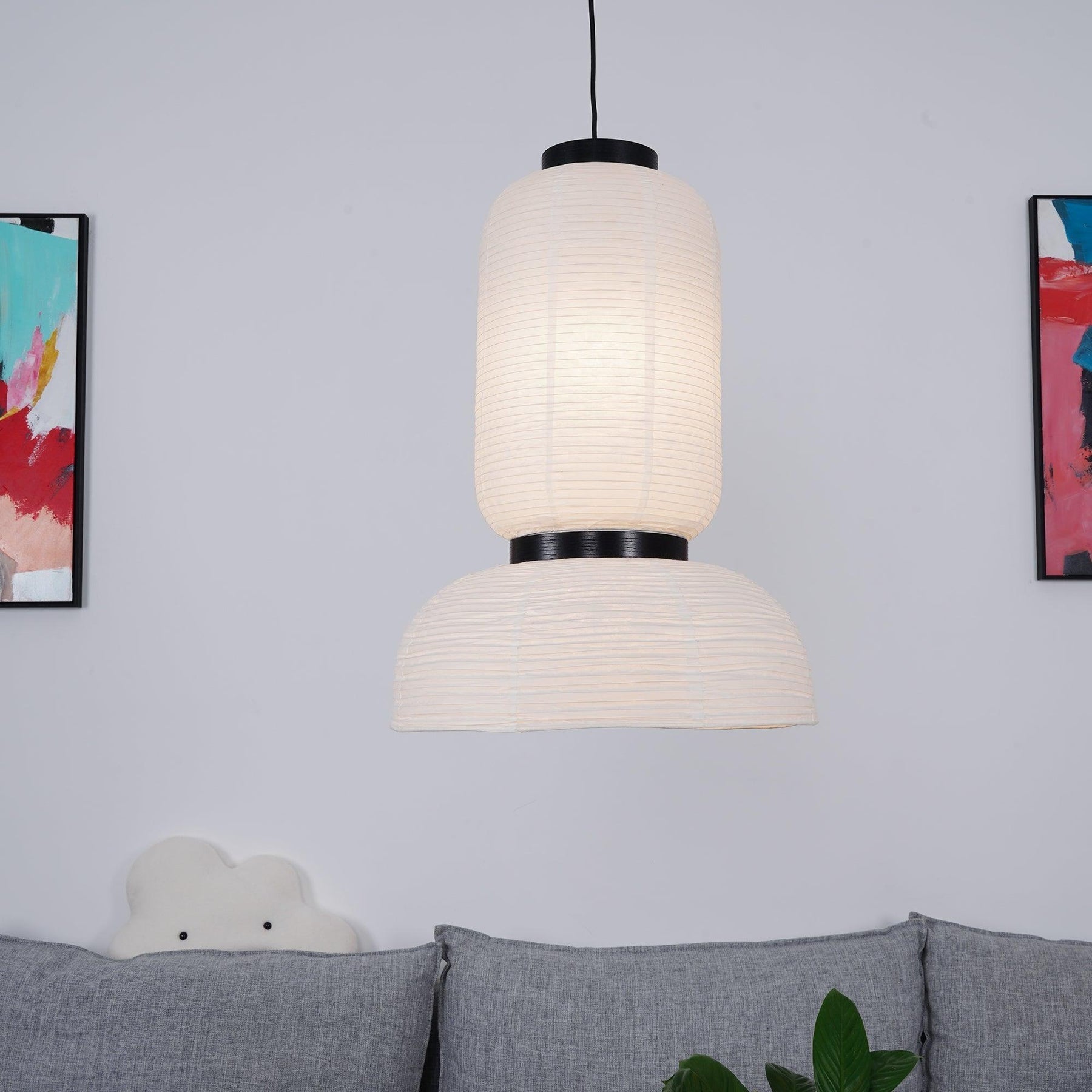 Japandi | Lampa wisząca z papieru, lampa sufitowa