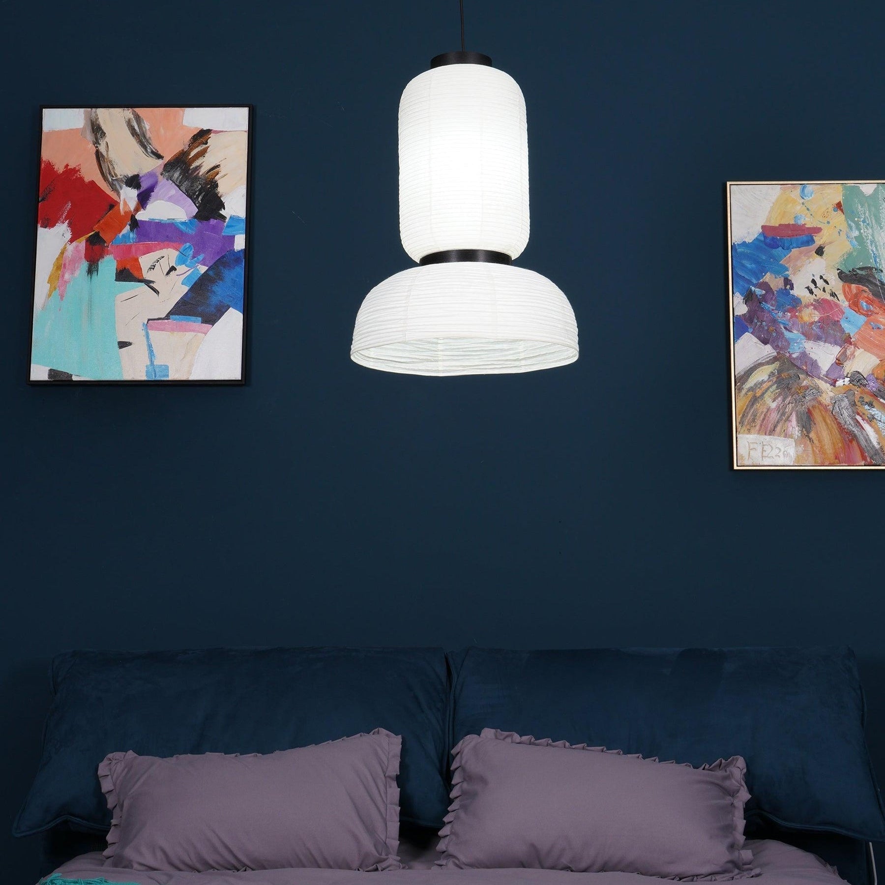 Japandi | Lampa wisząca z papieru, lampa sufitowa