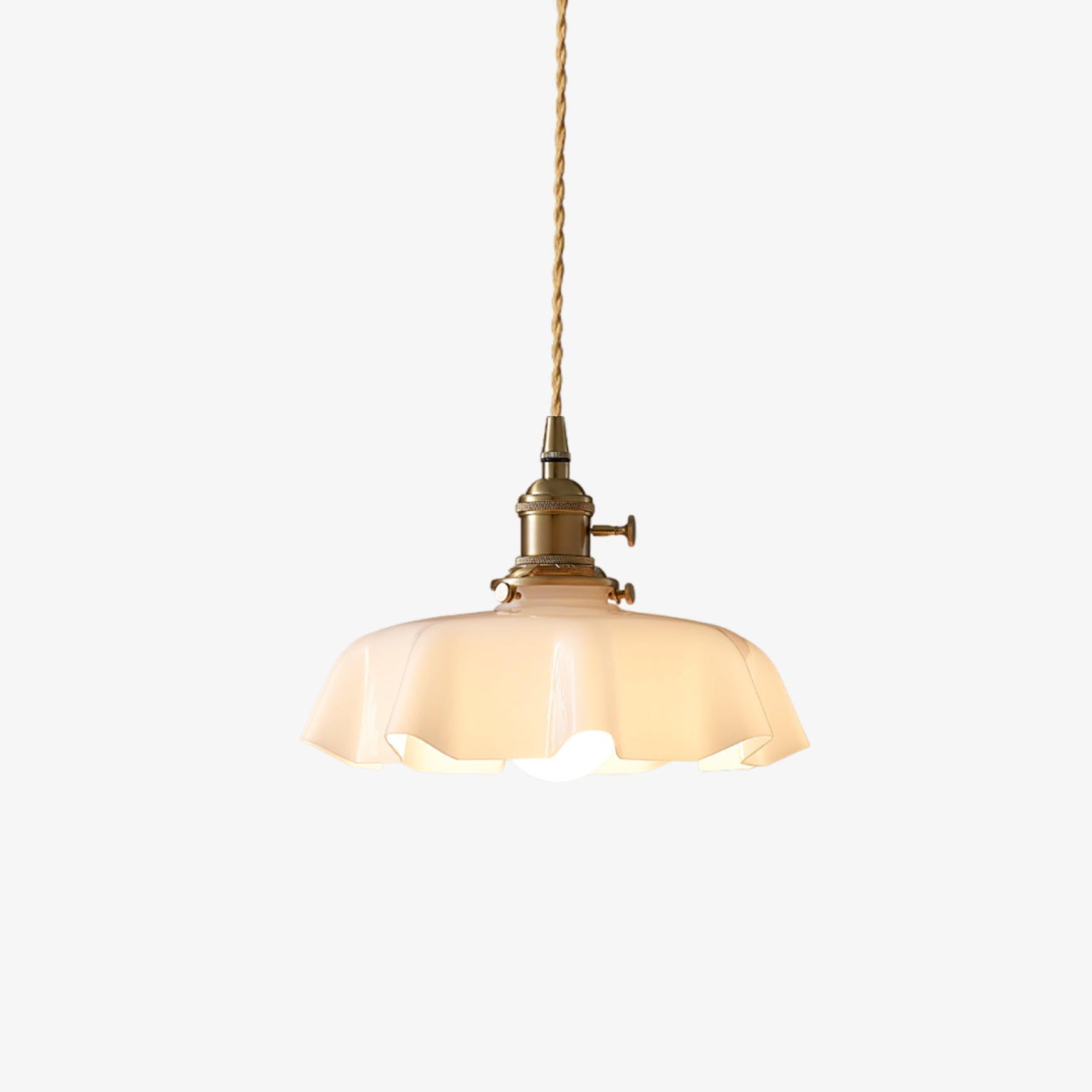 Valdina | Klosz do lampy wiszącej z falistym brzegiem