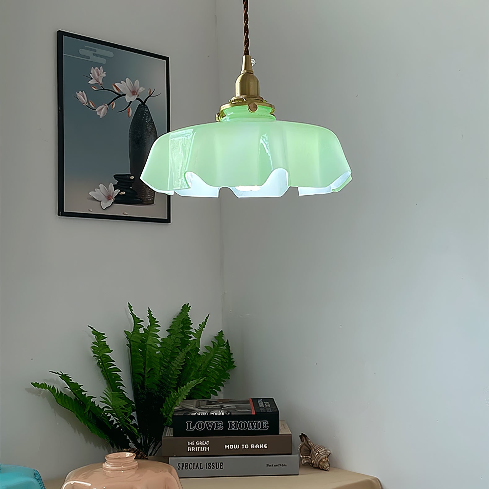 Valdina | Klosz do lampy wiszącej z falistym brzegiem