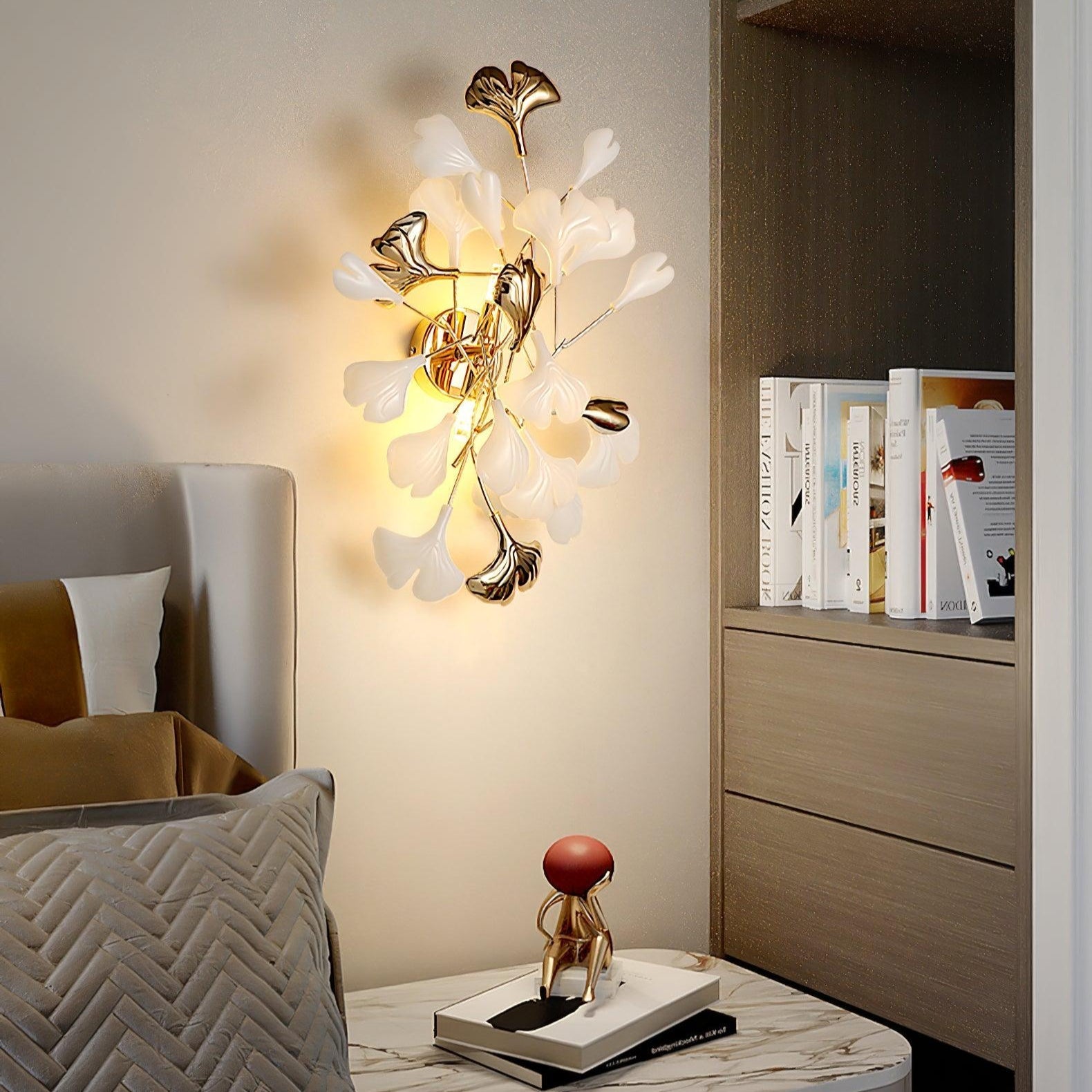 Flora | Ceramiczna lampa ścienna z motywem kwiatowym