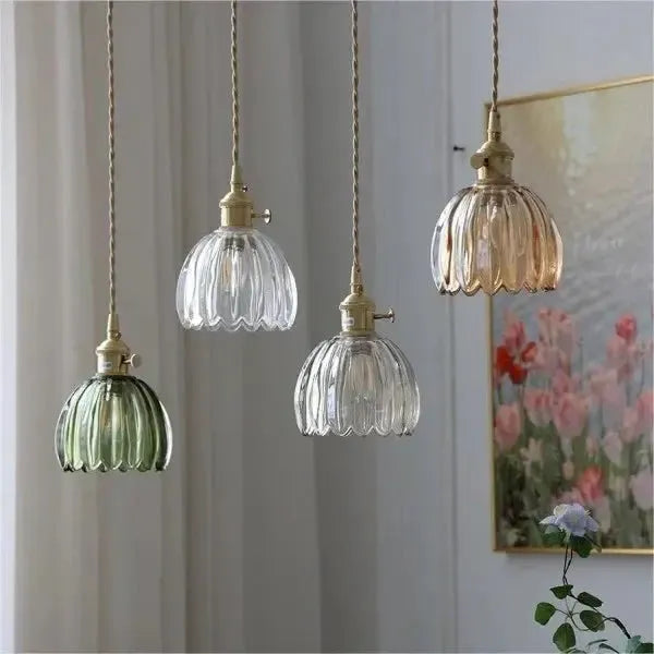 Corvya | Lampa wisząca w kształcie szklanego kwiatu
