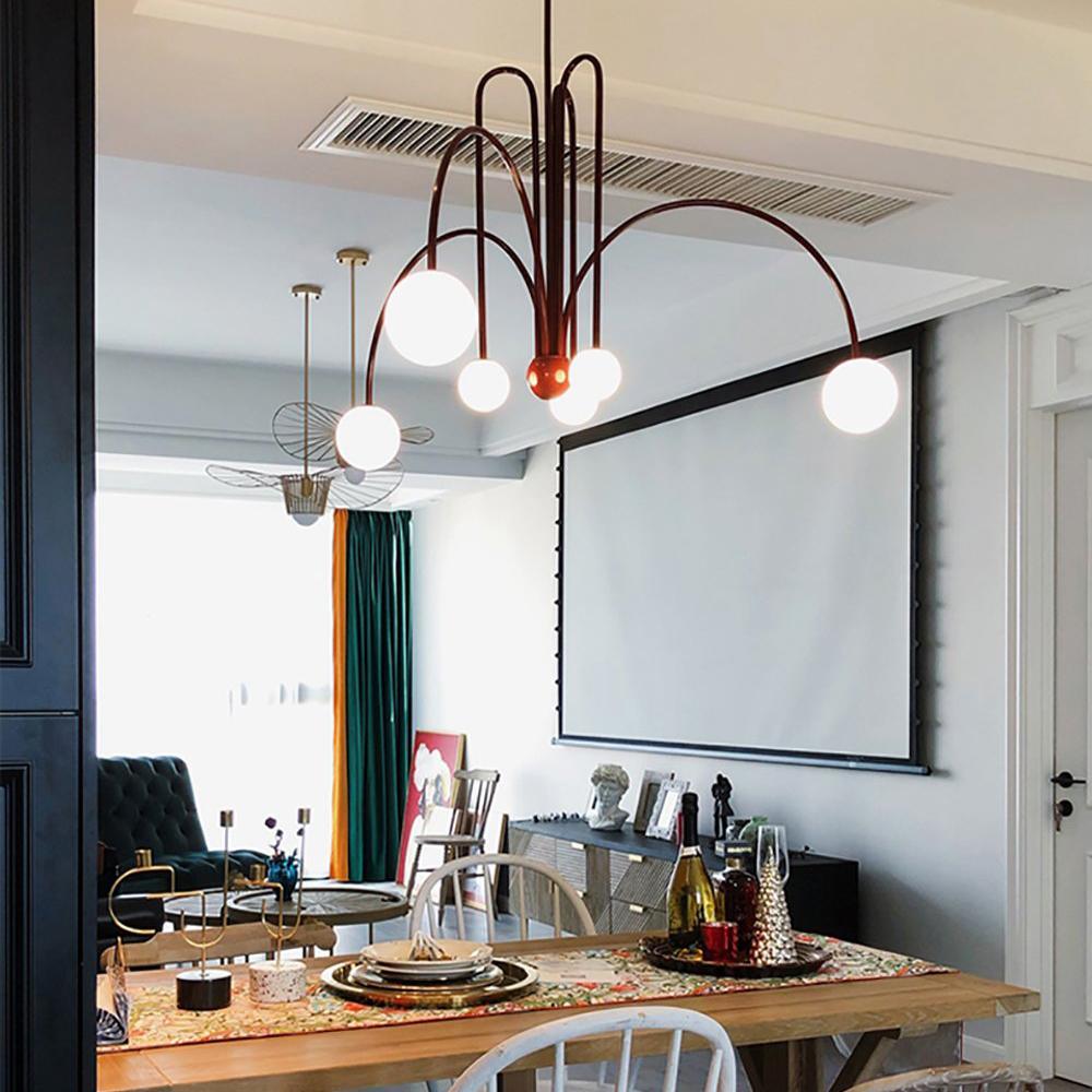 Arlina – designerska lampa sufitowa z szklanymi kulkami