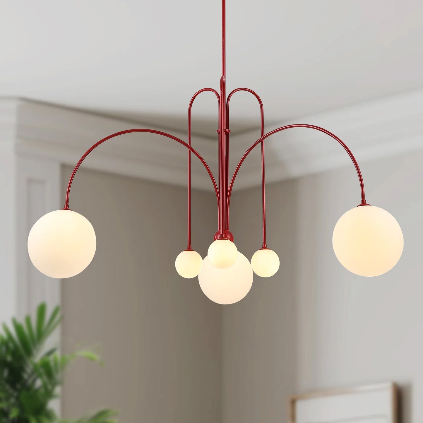 Arlina – designerska lampa sufitowa z szklanymi kulkami