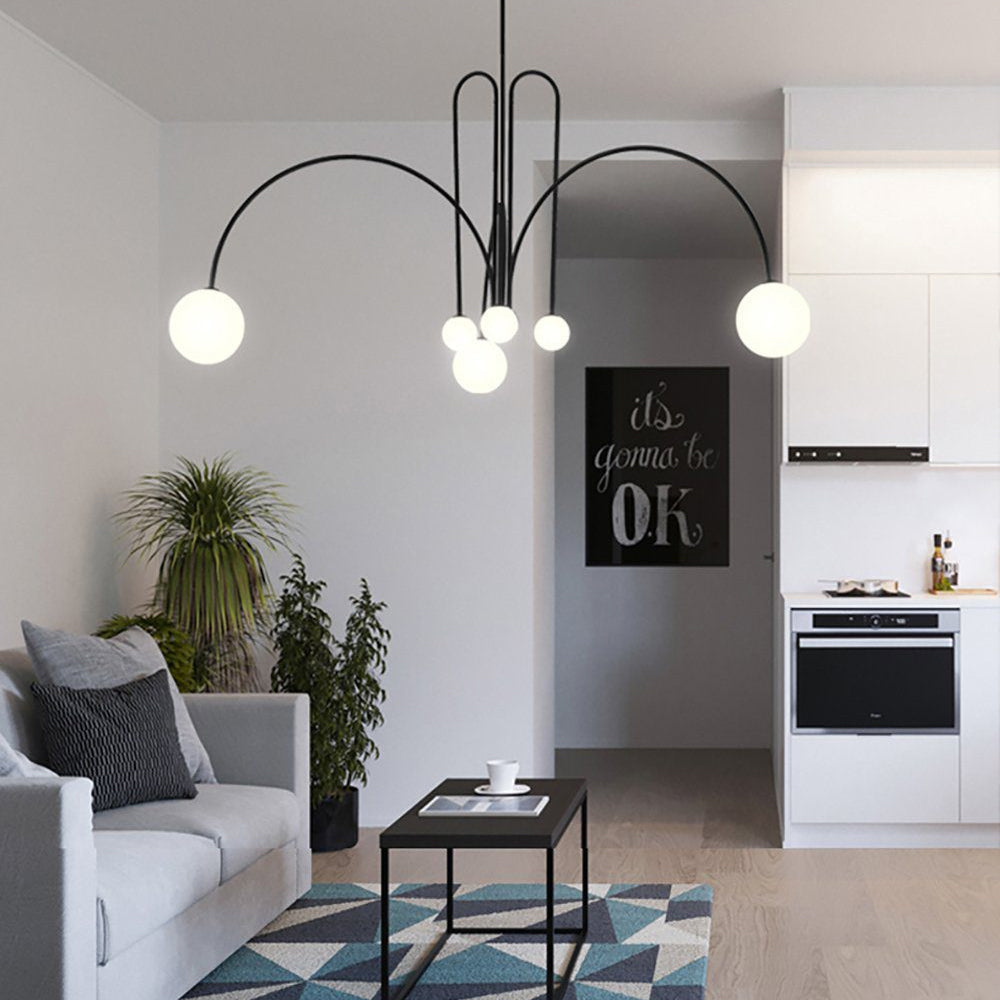 Arlina – designerska lampa sufitowa z szklanymi kulkami