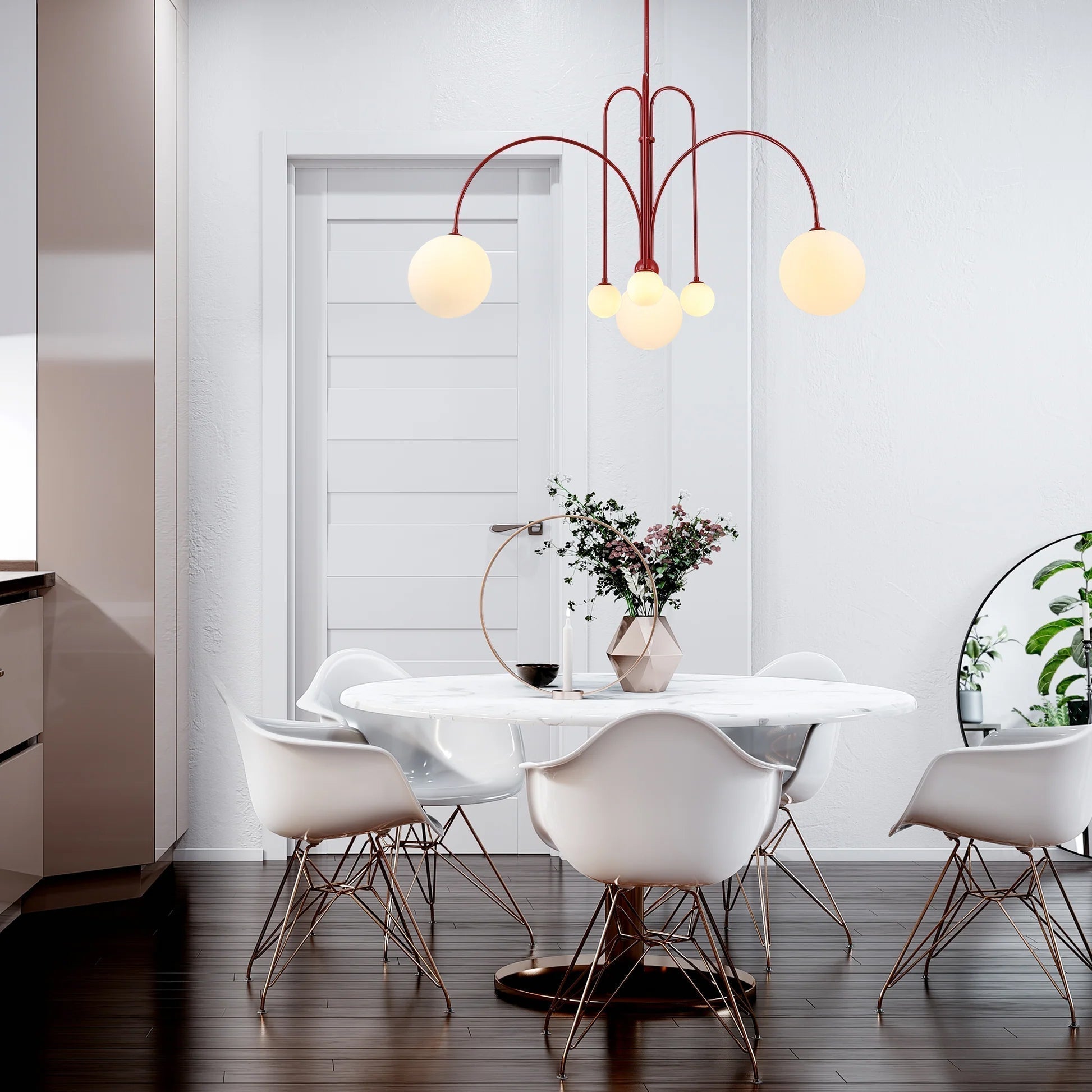 Arlina – designerska lampa sufitowa z szklanymi kulkami