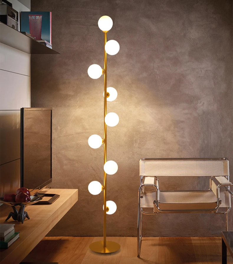 Celestina | Designerska lampa podłogowa z kulistym światłem