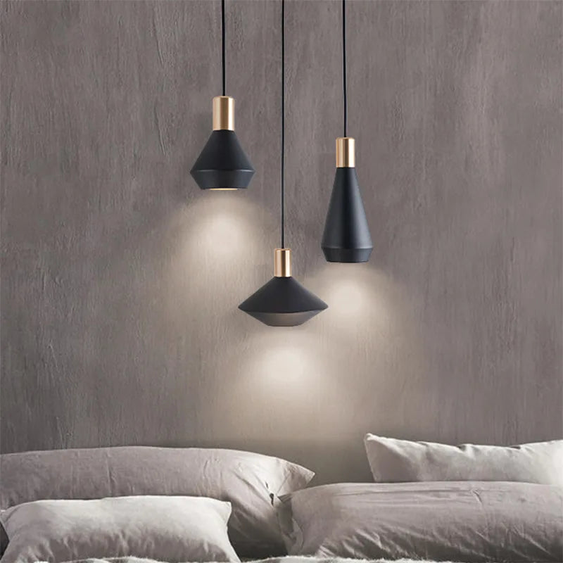 Italia | Minimalistyczna lampa wisząca LED, nowoczesna, czarna