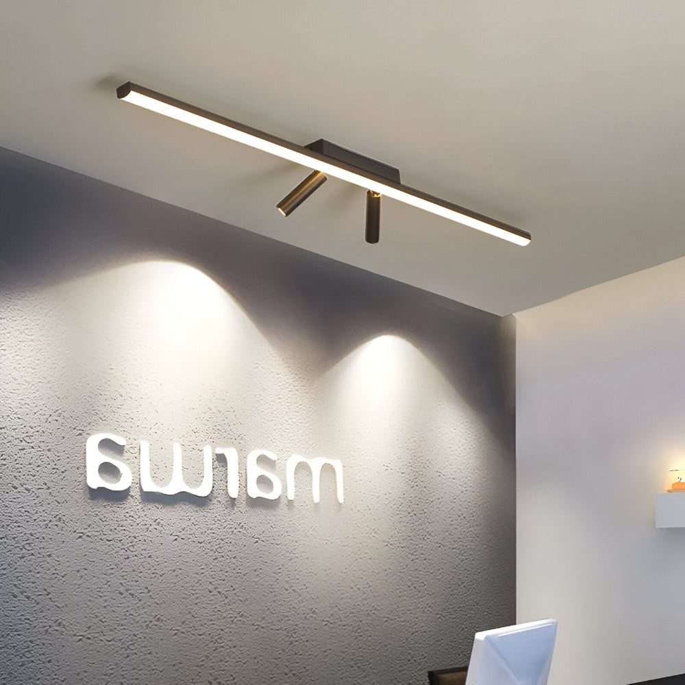 Lunora | Obrotowa lampa sufitowa LED w kolorze czarnym