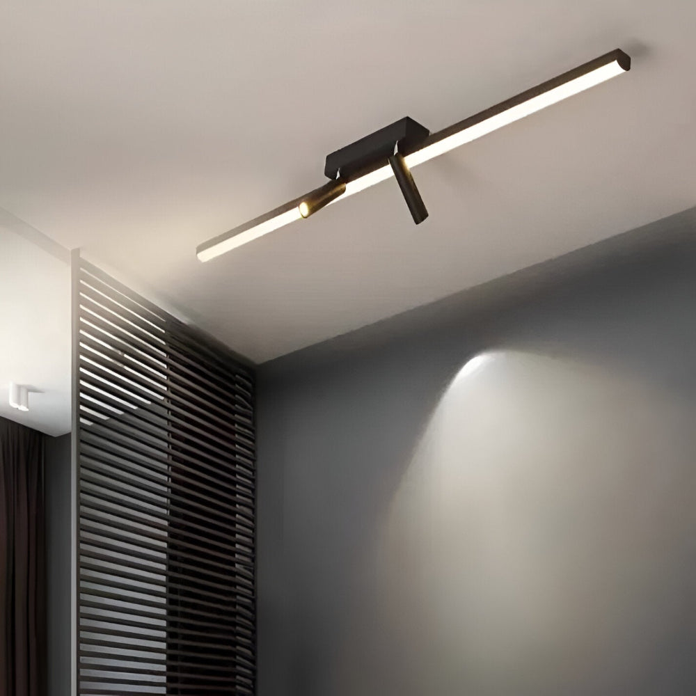 Lunora | Obrotowa lampa sufitowa LED w kolorze czarnym