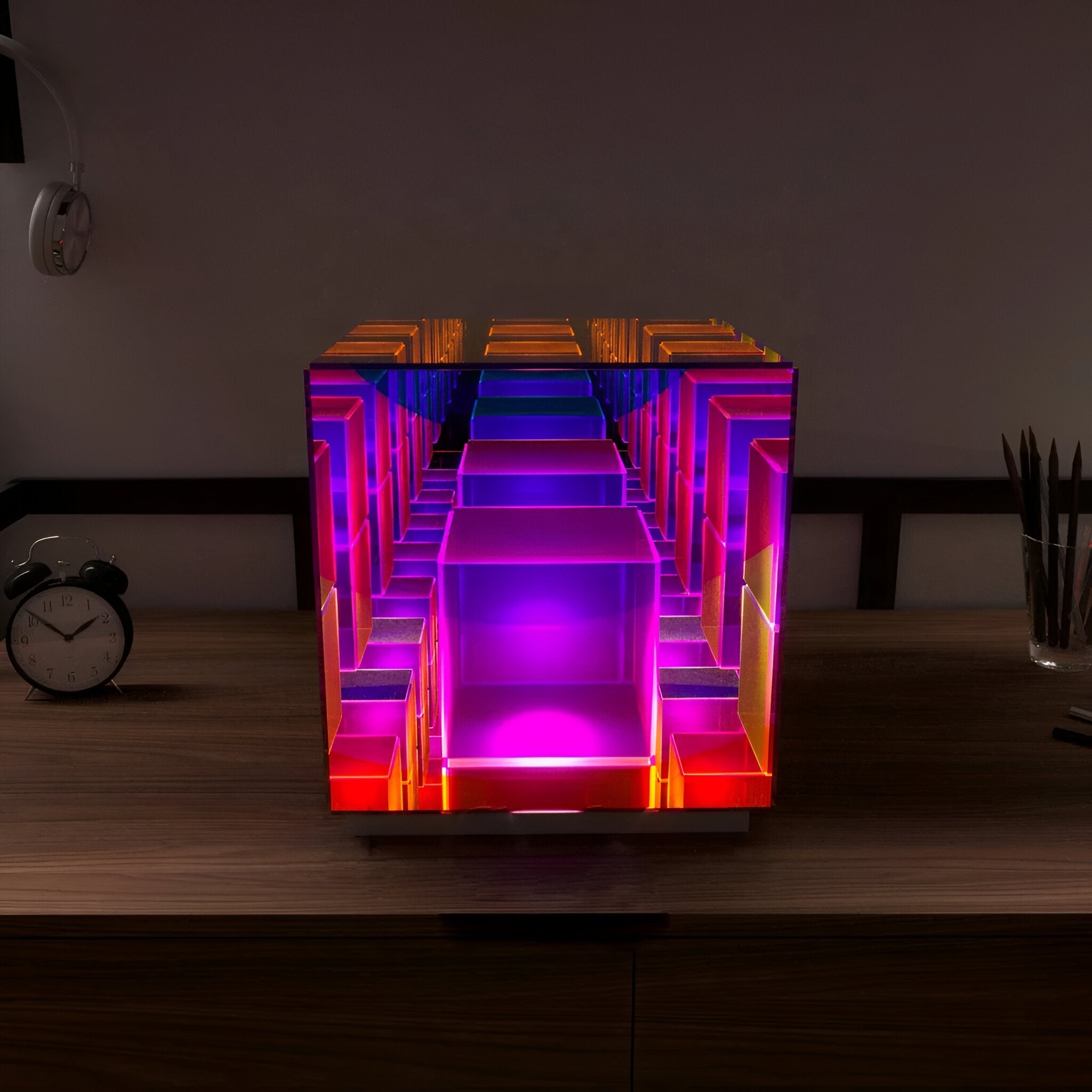 Verto | Lampka nocna LED 3D kwadratowa
