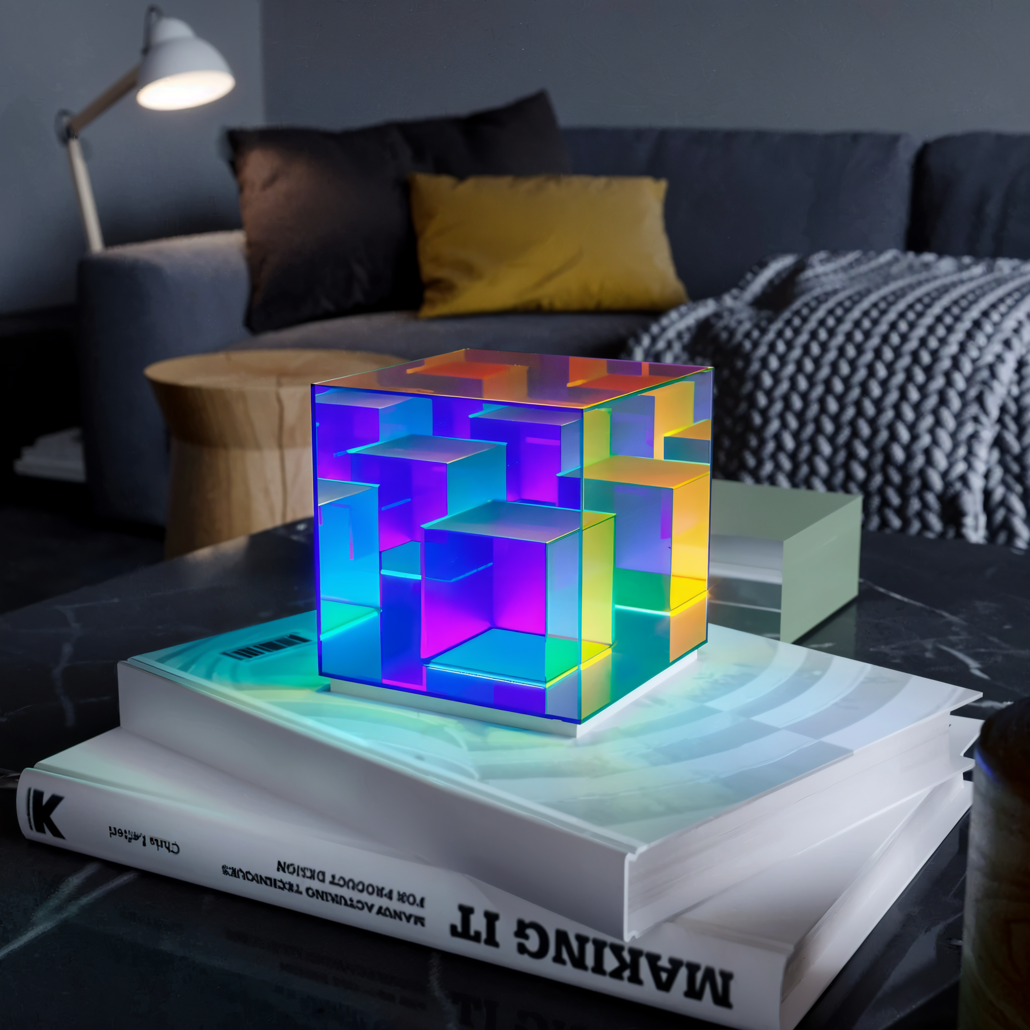 Verto | Lampka nocna LED 3D kwadratowa