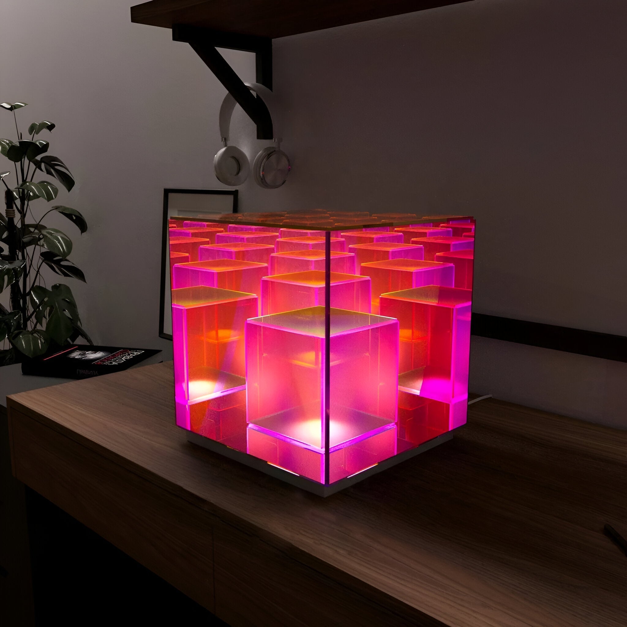 Verto | Lampka nocna LED 3D kwadratowa