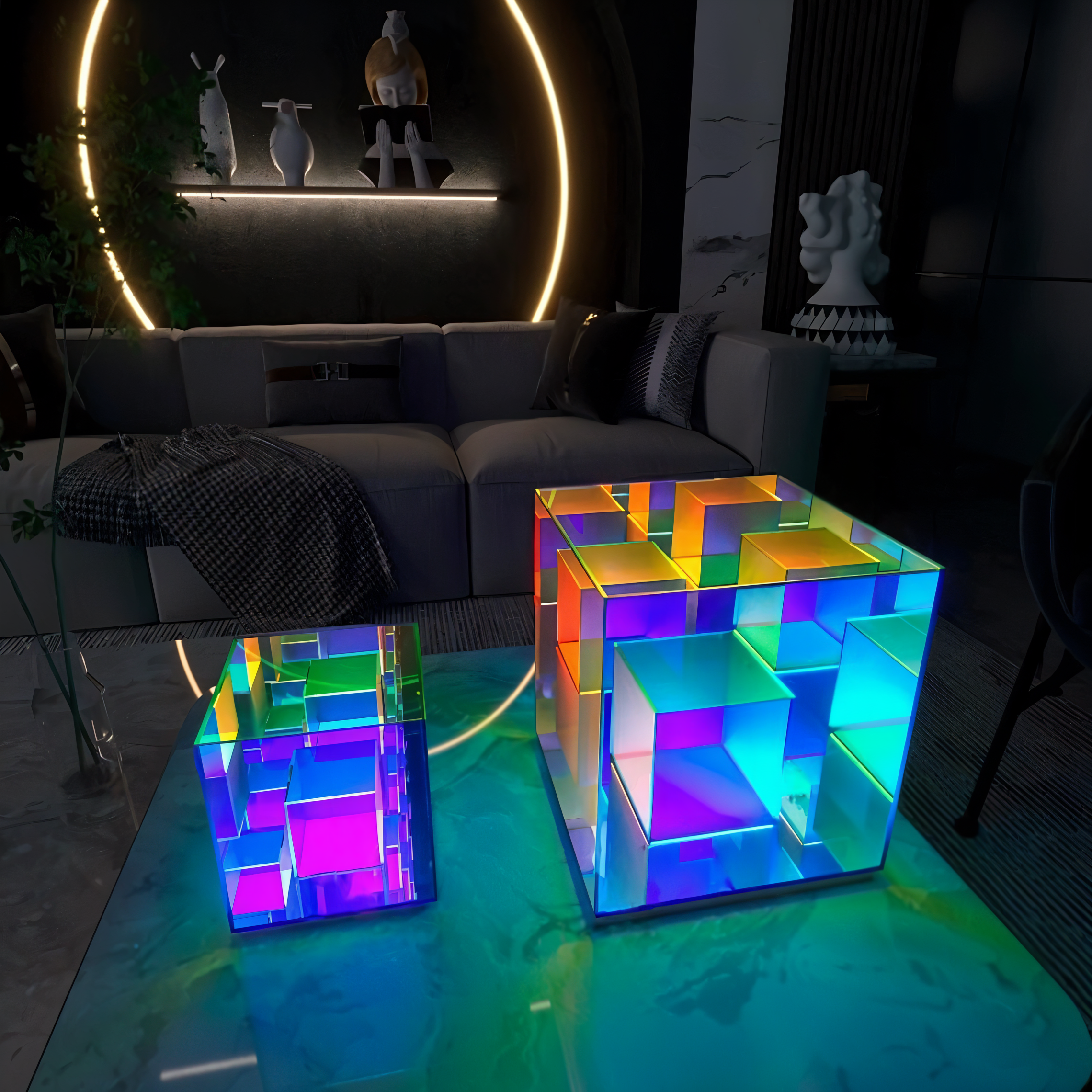 Verto | Lampka nocna LED 3D kwadratowa