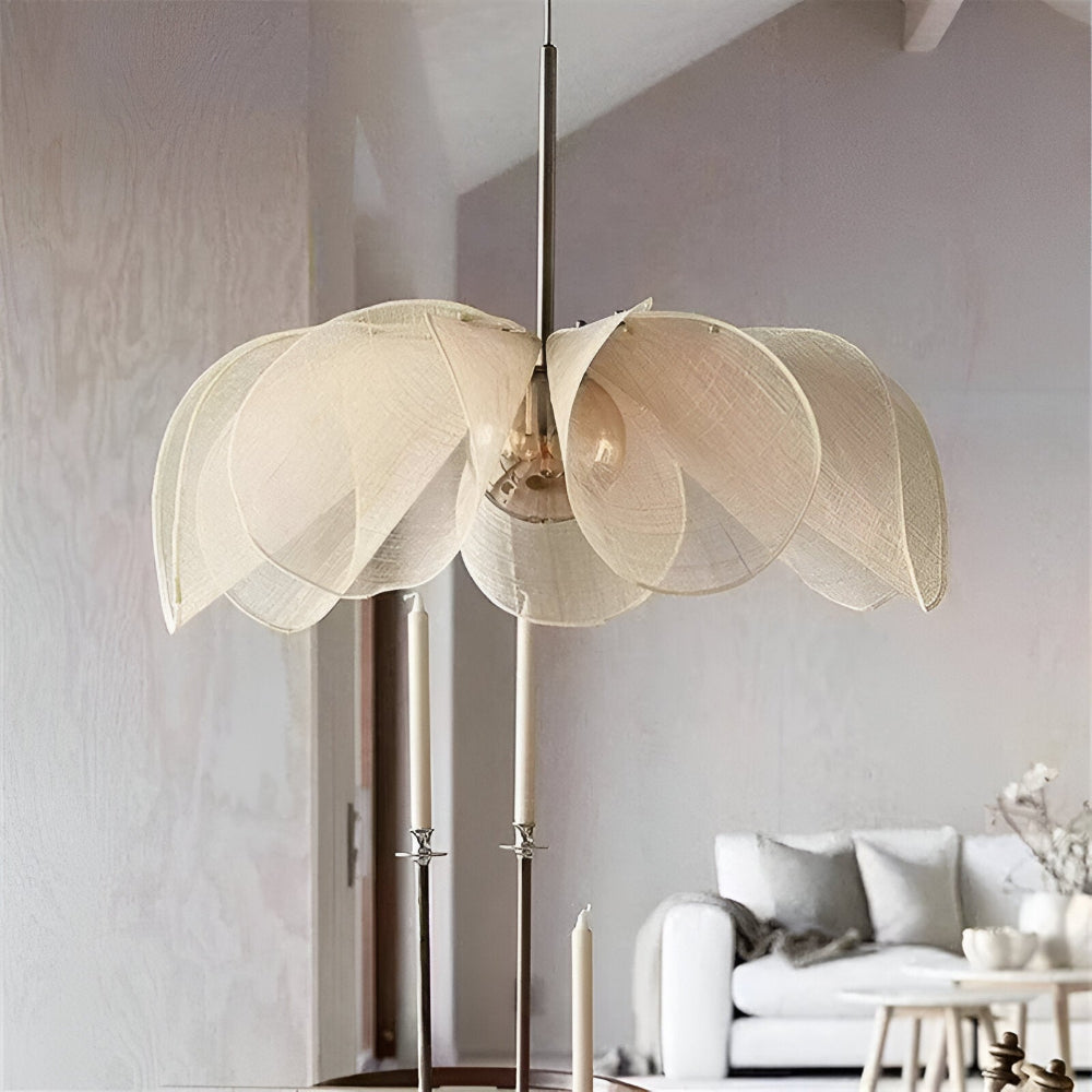 Florentis | Wisząca lampa z tkaniny w kształcie kwiatu