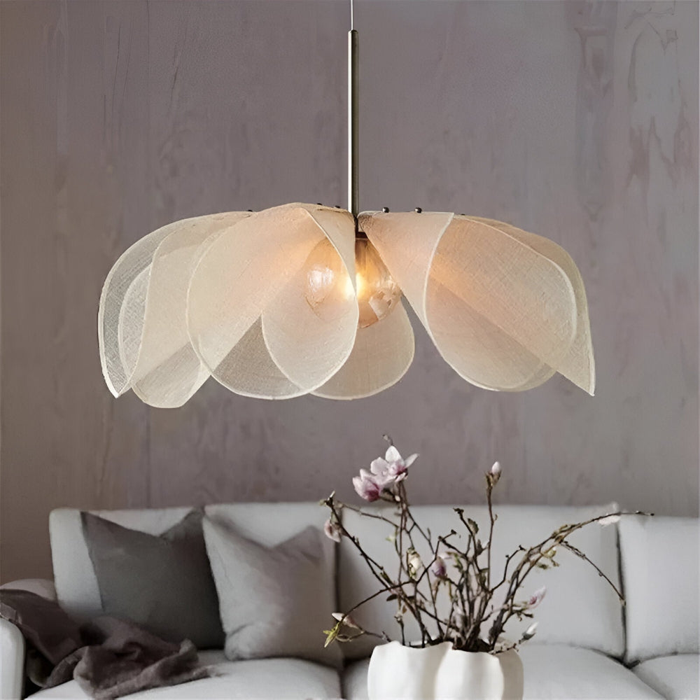 Florentis | Wisząca lampa z tkaniny w kształcie kwiatu