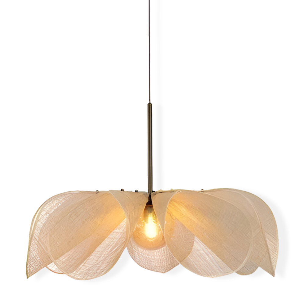 Florentis | Wisząca lampa z tkaniny w kształcie kwiatu