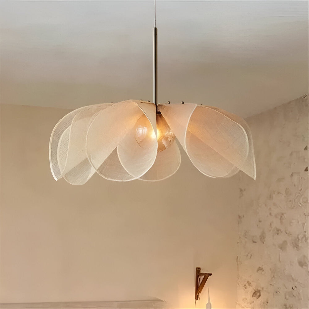 Florentis | Wisząca lampa z tkaniny w kształcie kwiatu