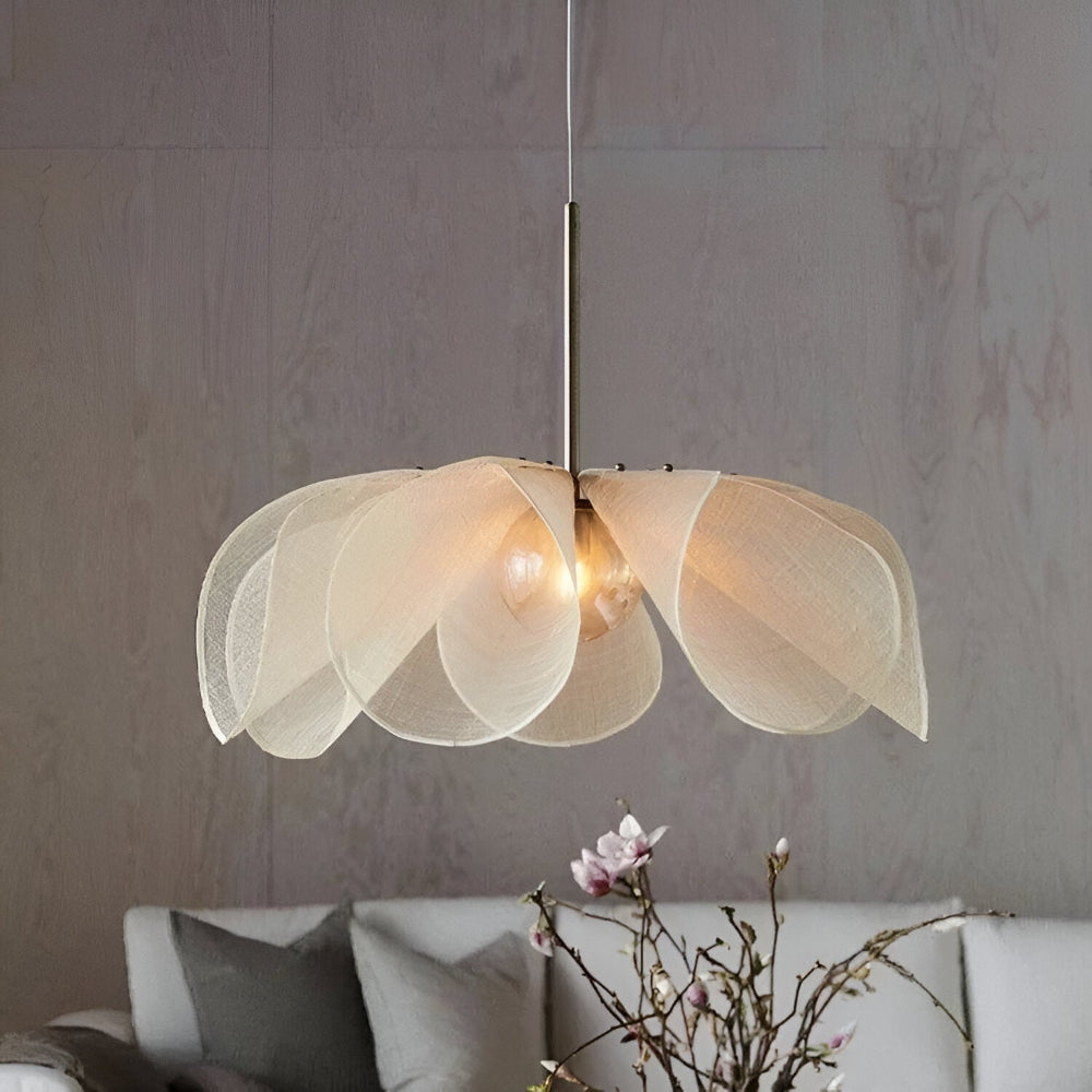 Florentis | Wisząca lampa z tkaniny w kształcie kwiatu