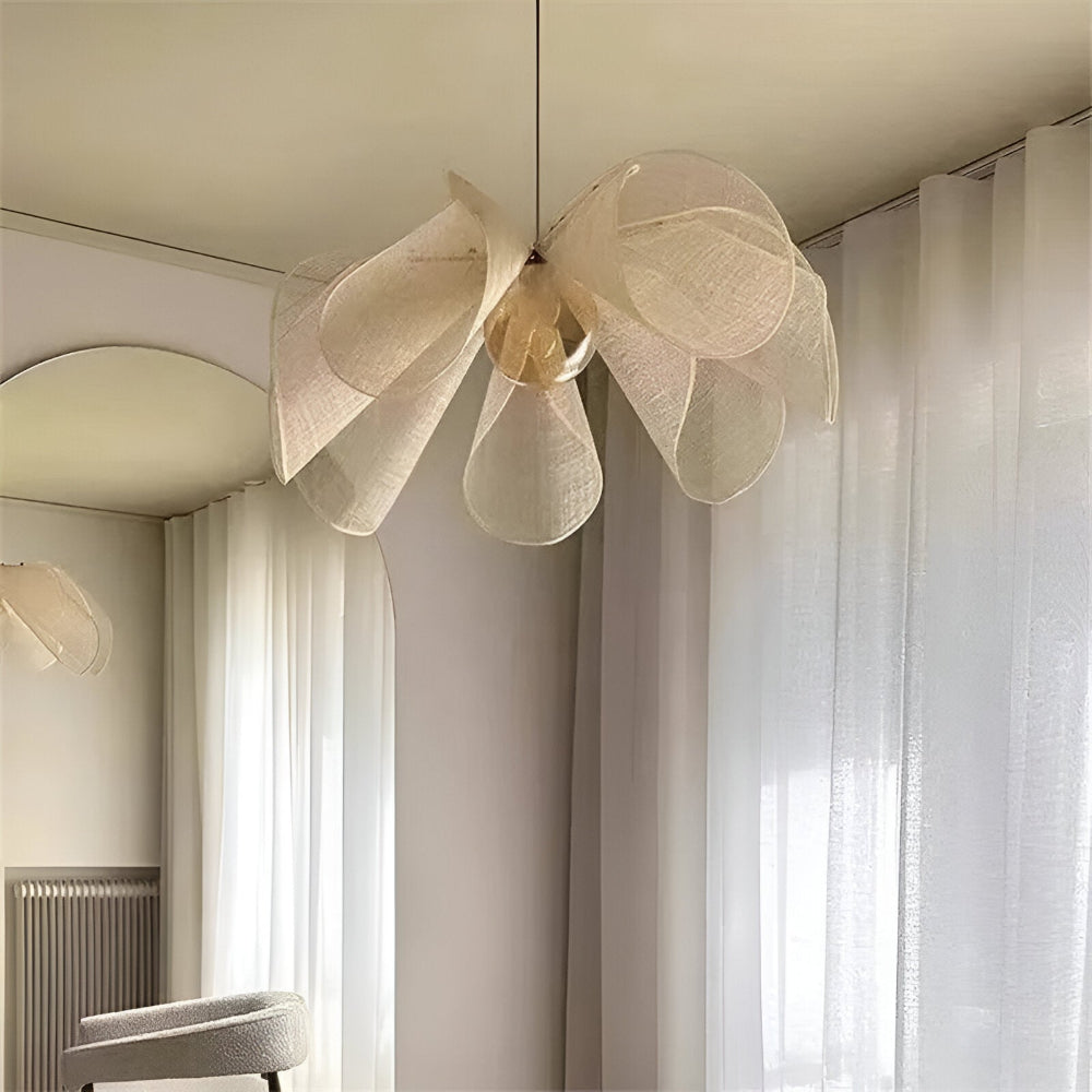 Florentis | Wisząca lampa z tkaniny w kształcie kwiatu
