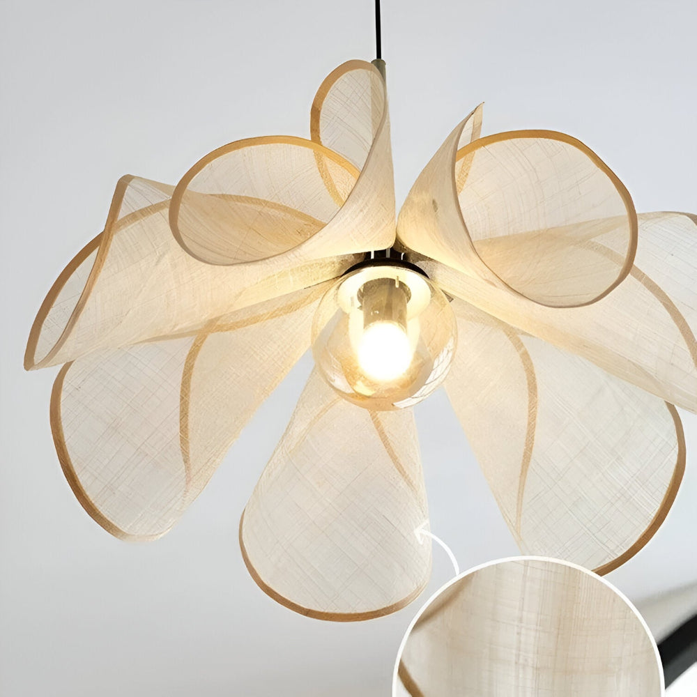 Florentis | Wisząca lampa z tkaniny w kształcie kwiatu