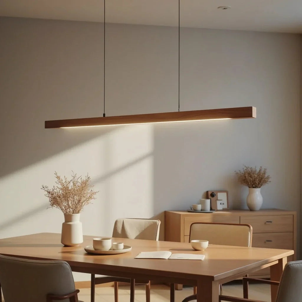 Cedira | Lampa wisząca w stylu drewnianych listew
