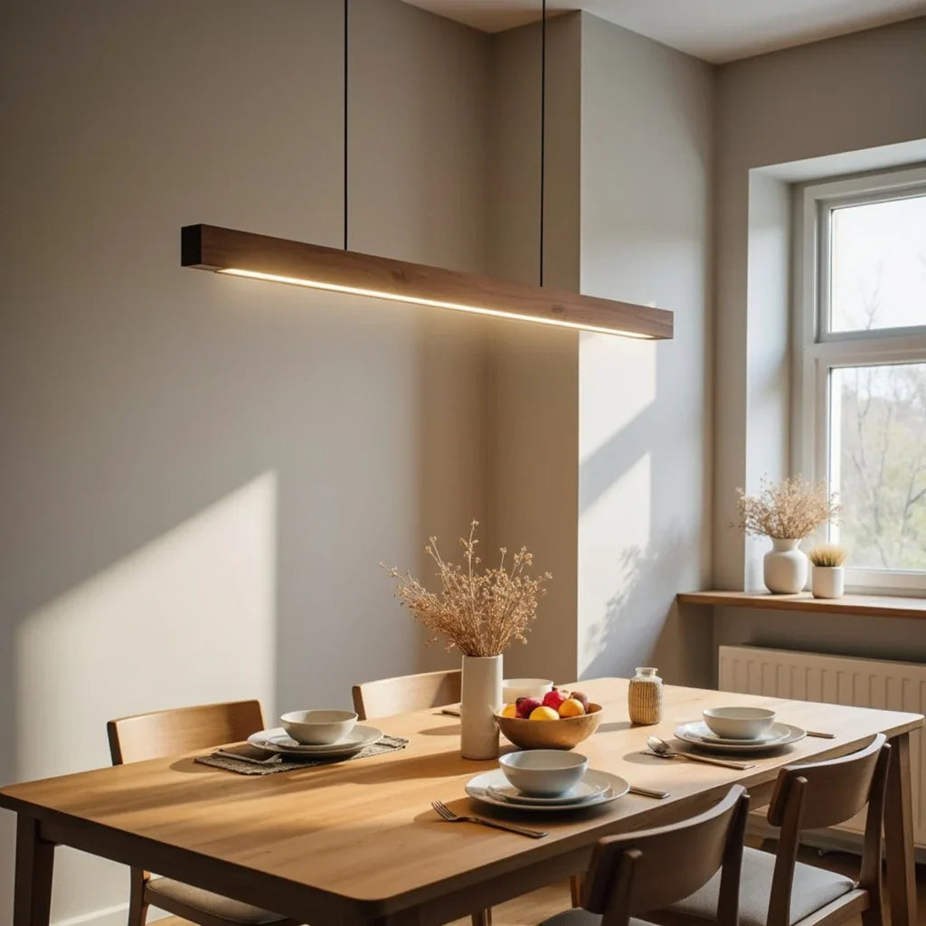 Cedira | Lampa wisząca w stylu drewnianych listew