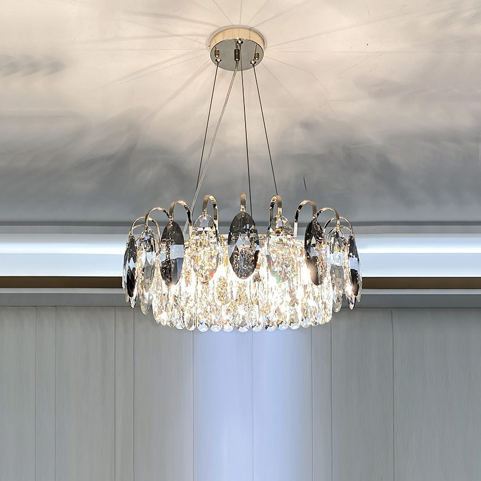 Celvoria | luksusowa lampa wisząca z kryształowymi kroplami