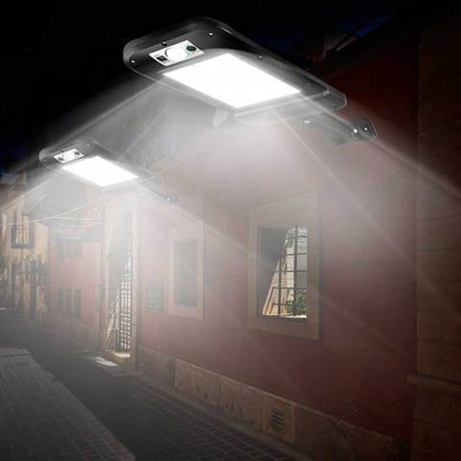 Veyron | Solarowa lampa ścienna LED z czujnikiem ruchu