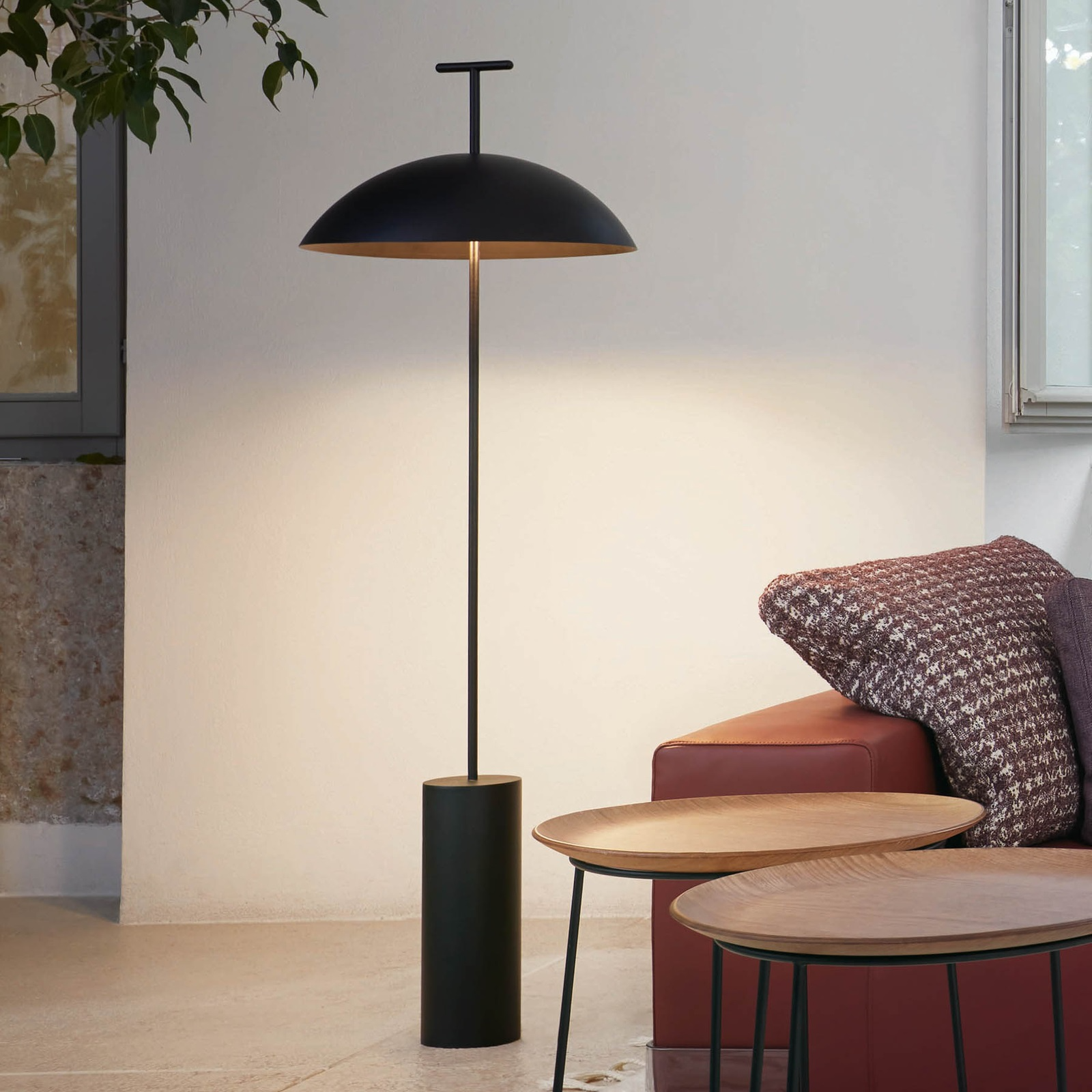 Lunaro | Lampa podłogowa z kloszem półkulistym