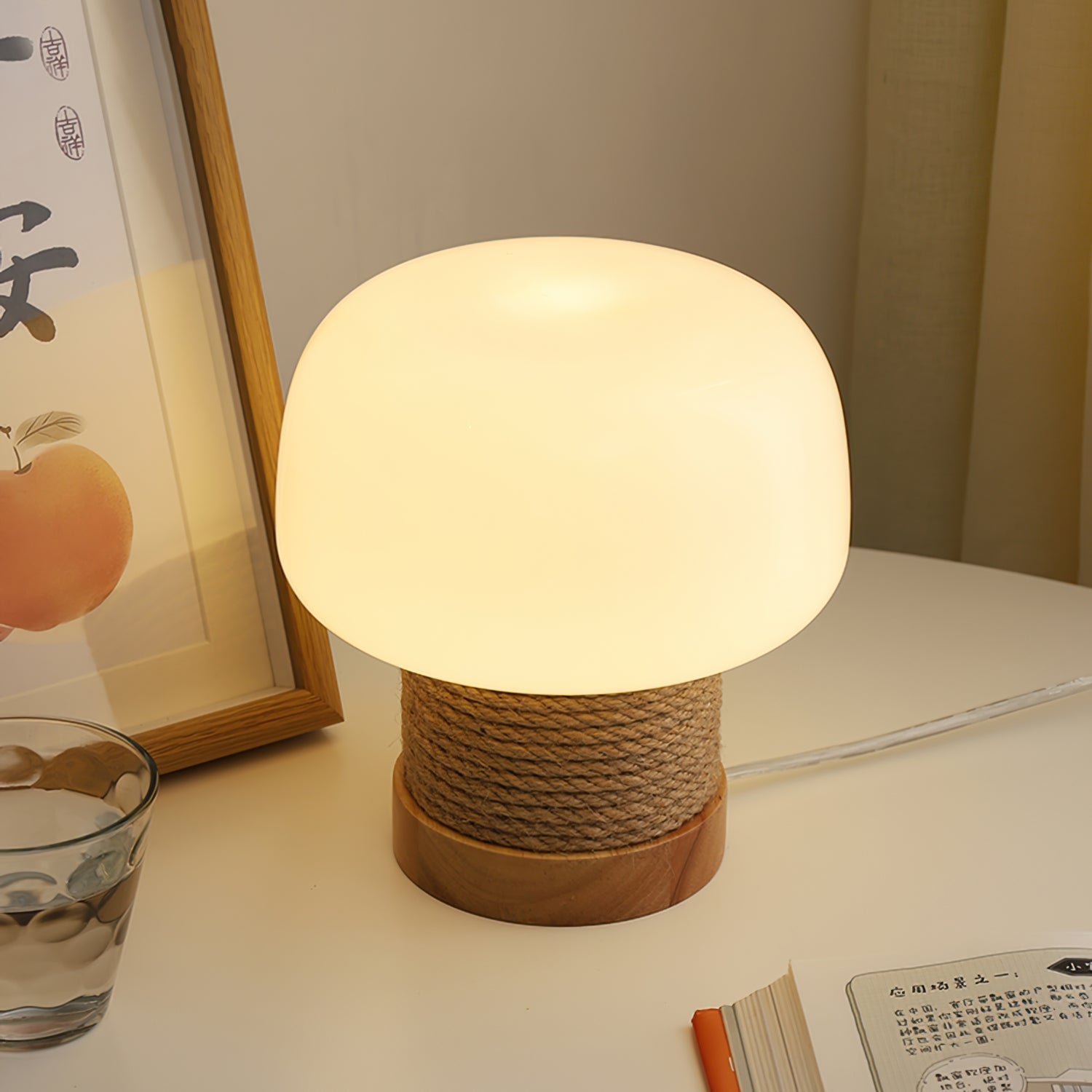 Lumo | Nowoczesna lampa stołowa LED z minimalistyczną drewnianą podstawą
