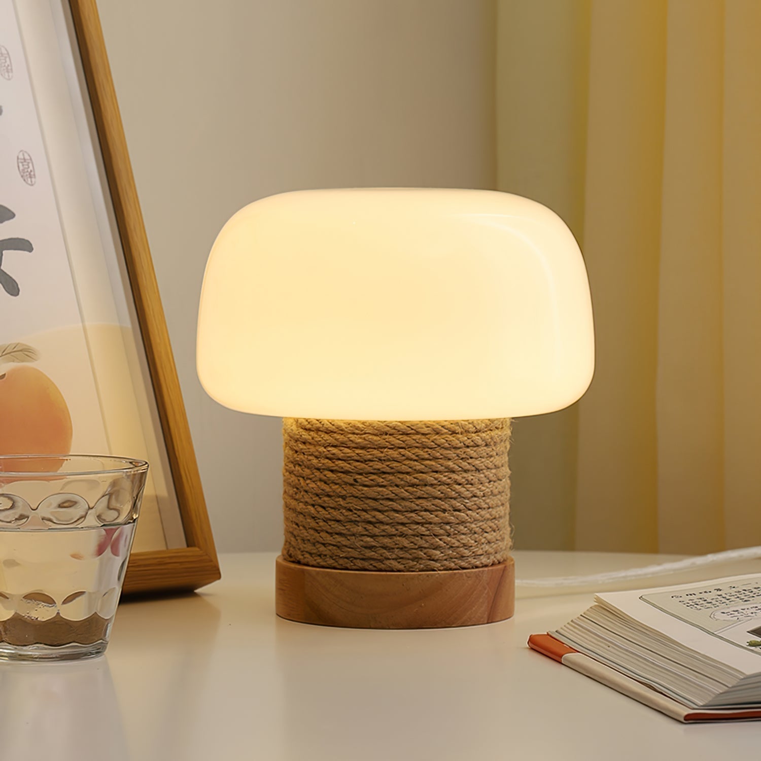 Lumo | Nowoczesna lampa stołowa LED z minimalistyczną drewnianą podstawą