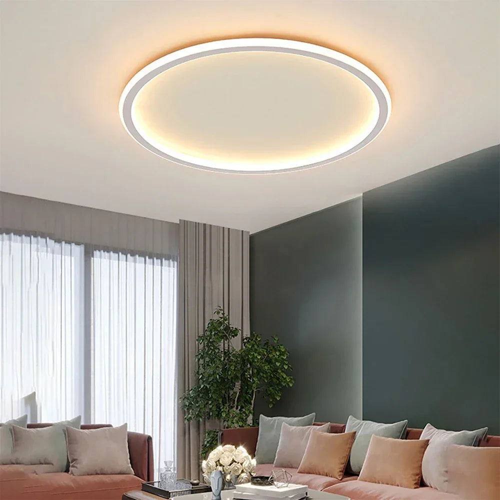 Okrągła lampa sufitowa LED | Skandynawski design