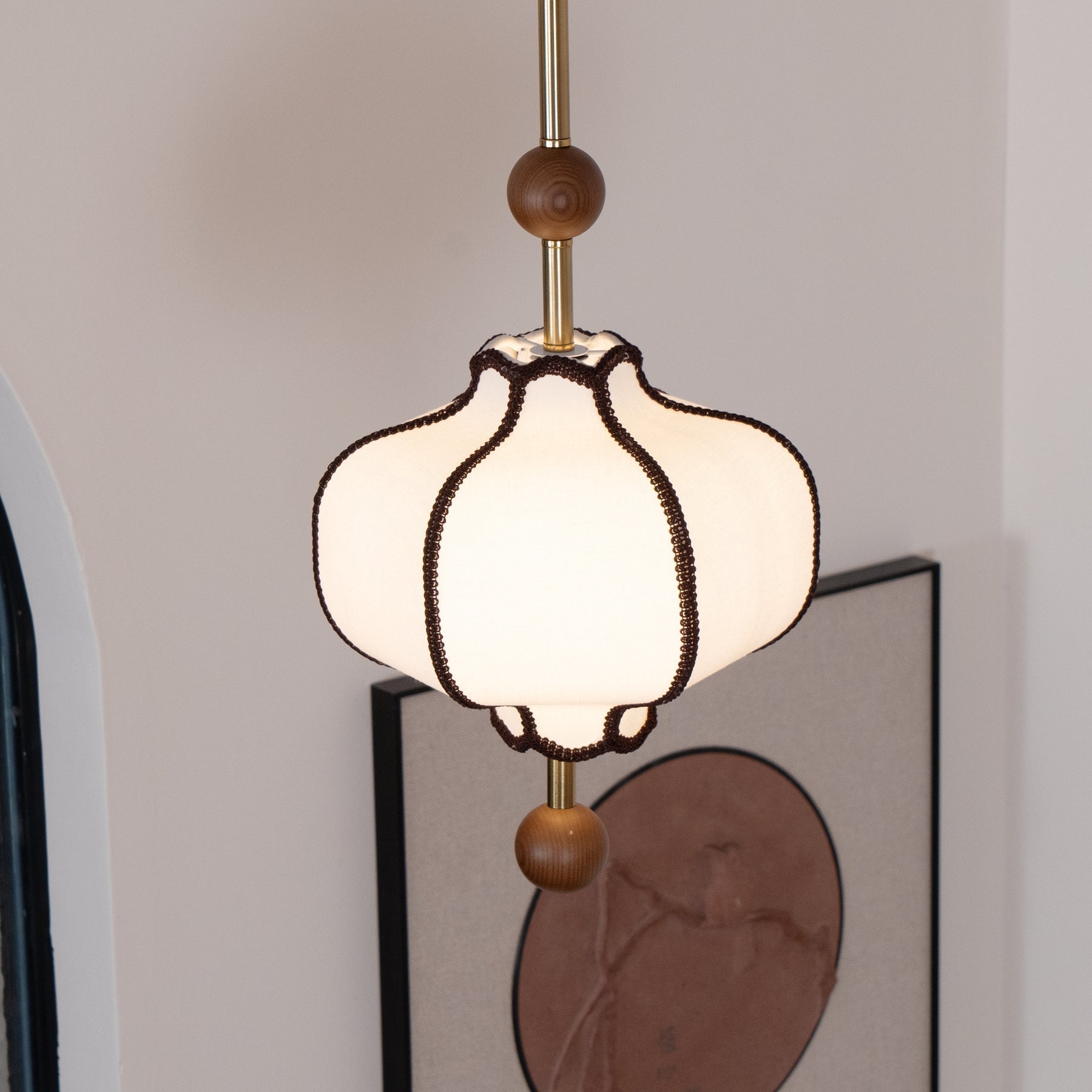 Lica | Minimalistyczna skandynawska lampa wisząca z tkaniny