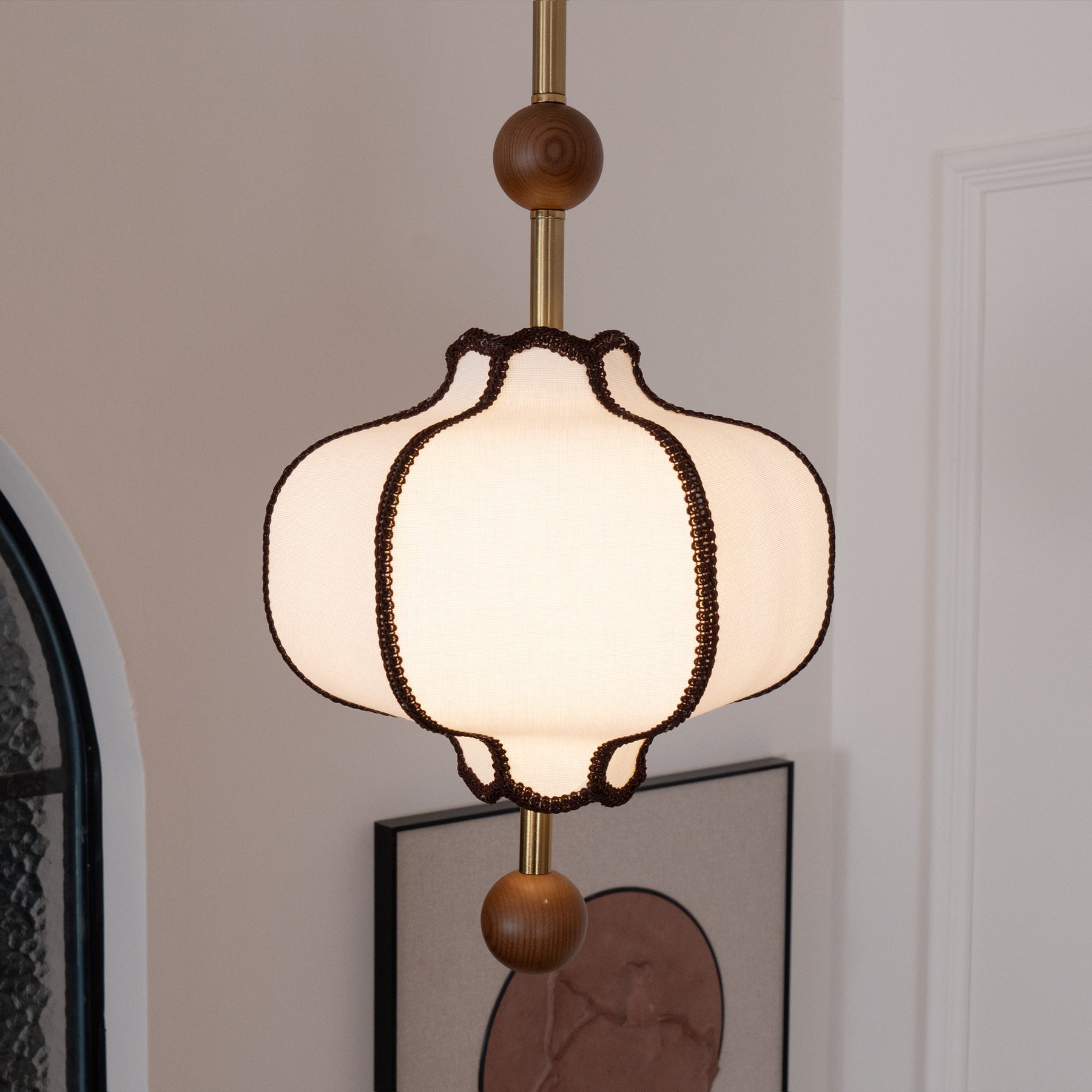 Lica | Minimalistyczna skandynawska lampa wisząca z tkaniny