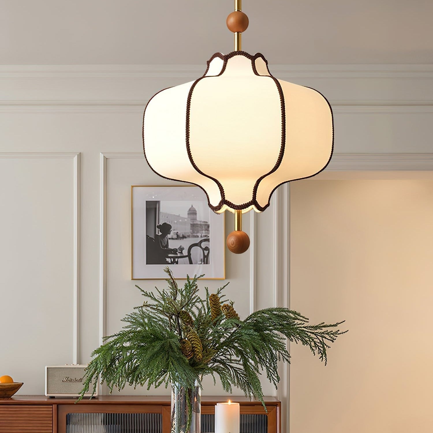 Lica | Minimalistyczna skandynawska lampa wisząca z tkaniny