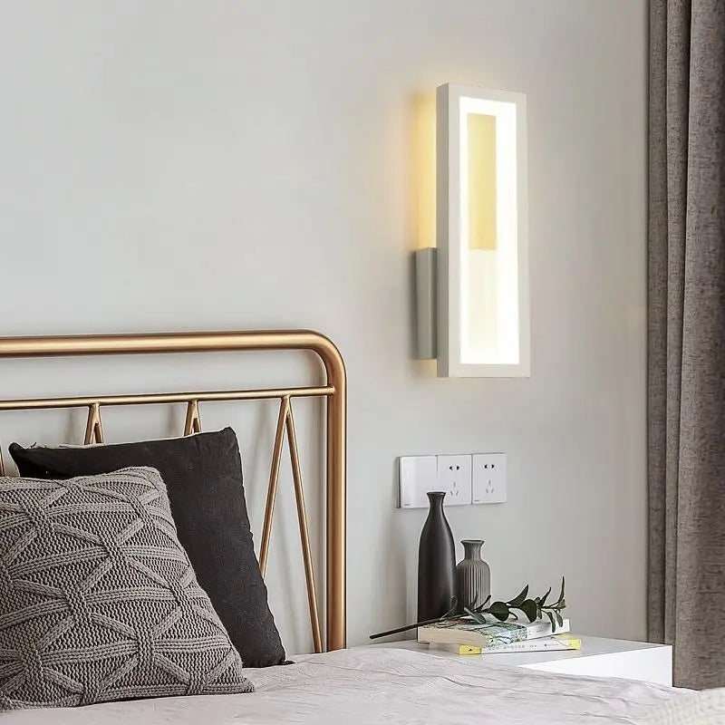 Linea | Minimalistyczna lampa ścienna LED, prostokątna
