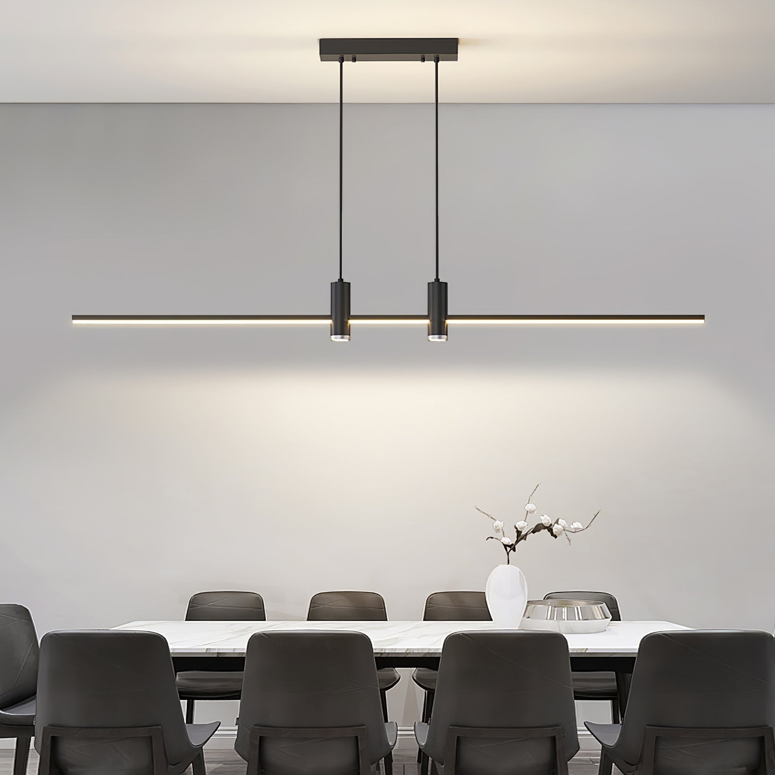 Linn | Minimalistyczna metalowa lampa wisząca