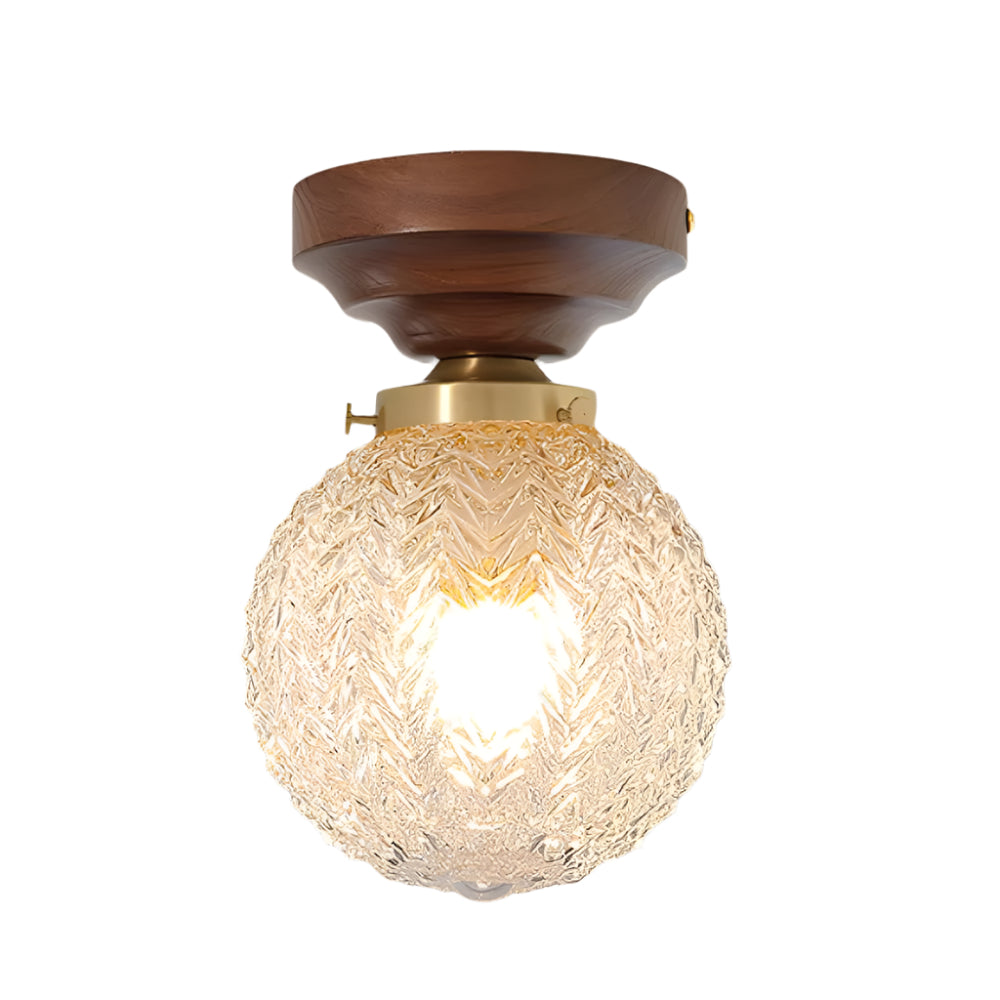 Retro | Lampa sufitowa ze szkła kryształowego