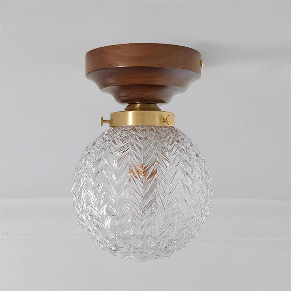 Retro | Lampa sufitowa ze szkła kryształowego