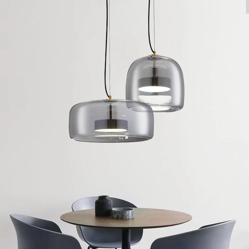 Auralis | Lampa wisząca z kloszem z przezroczystego szkła