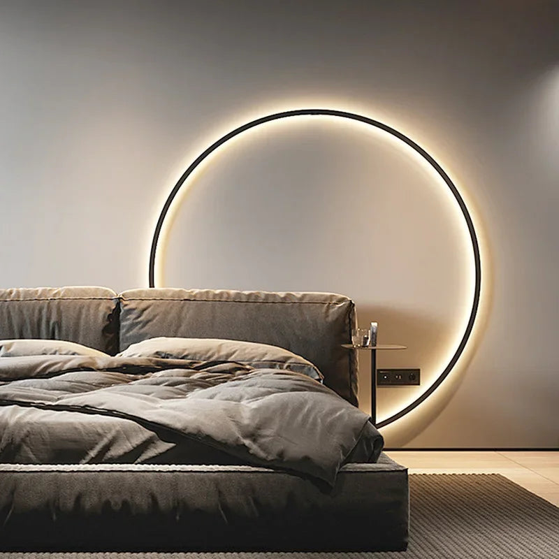 Okrągła linia | Minimalistyczna lampa ścienna LED