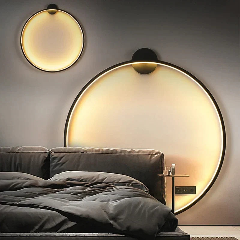 Okrągła linia | Minimalistyczna lampa ścienna LED