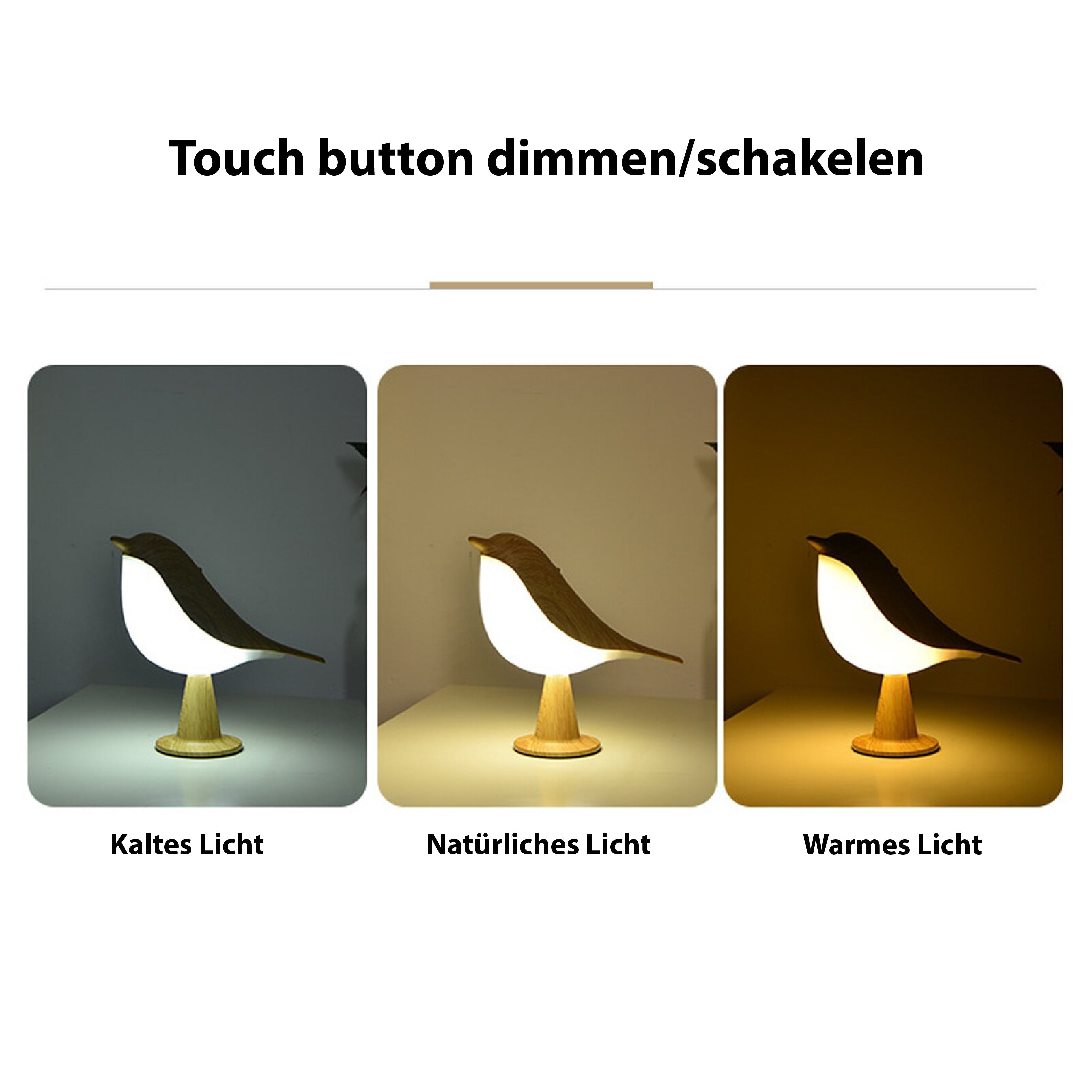 MissBird | Stylowa lampa stołowa z motywem ptaka