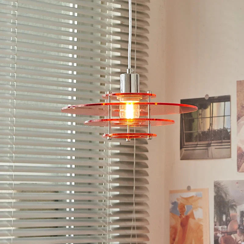 Luretta | czerwona lampa wisząca LED w stylu vintage